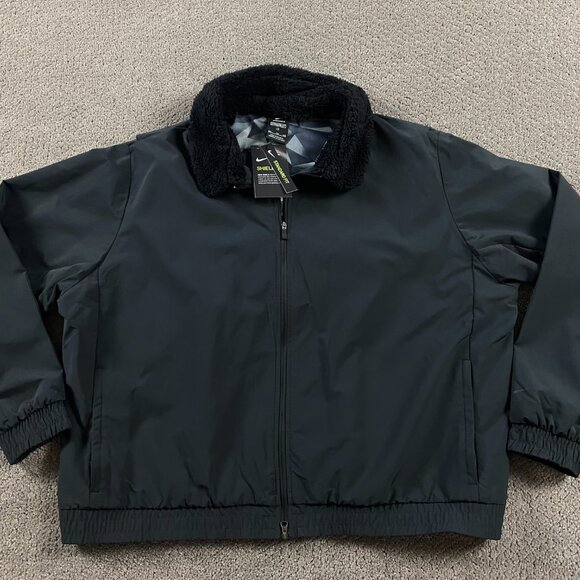 NWT Nike Shield Golf Bomber Jacket Women's XXL Black CK5858 010 - Picture 1 of 16